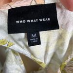 Who What Wear  Floral Print Midi Dress Womens Medium Linen Rayon Blend Cottage‎ Photo 13