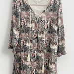 Entro  Anthropologie Tropical tassel Mini Dress bohemian LARGE NEW Photo 0