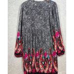 White Mark 2X Tunic Dress Paisley Embroidered Long Sleeve‎ Boho Chic Fall Cozy Black Size XXL Photo 5
