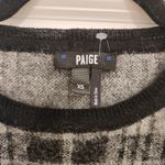 Paige NEW  Alpaca Wool Black And Grey Plaid Sweater Size XS Oversized Photo 2