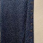 None Women’s Navy Blue Polka Dot Split Side Skirt Size XL Photo 2