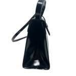 Furla Vintage Shoulder Bag Purse PVC Vinyl Silver Buckle Black Photo 3