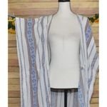 easel Size M Kimono Top Coverup Open Front Cardigan Geo Print Boho Tassels Photo 2