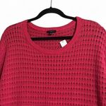 Talbots Sweater Sz XLP Open Knit Woven Cotton/Lyocell Side Slit Closet Staple Photo 2