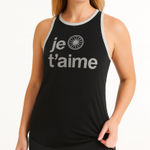 SoulCycle NWT Je T’aime Graphic Tank Top Extra Small Black Cotton Workout Gym Photo 0