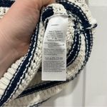 Madewell Crochet-Knit Crewneck Sweater Tank Ivory Navy Blue Stripe Womens XS NWT Photo 4
