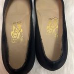 Salvatore Ferragamo  Black Leather Patent Cap Toe Low Wedge Size 6.5aa B-24 Photo 5