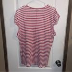 Vineyard Vines  100% Linen Pink Red And‎ White Striped T Shirt Size XL Photo 1