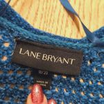 Lane Bryant Women's plus 18/20 2X SOFT Aqua Metallic Cardigan Sweater Photo 2