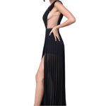 Bebe  PLEATED HIGH DOUBLE SLIT GOWN Photo 5