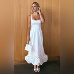 Show Me Your Mumu  Rebecca Midi Dress – White Taffeta | Size Small New Photo 4