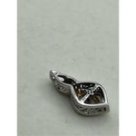 OTC Sterling Silver 10K Yellow Gold Diamond Studded Pendant. Photo 5