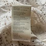 Free People  White Eyelet Lace Button Down Shirt Top XS Long Sleeve Romantic Blouse Photo 5