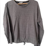 Three Dots  Women’s Gray Crew Neck Pullover Sweater Tie Bottom Size Medium Photo 0