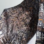 Chico's  Silk Blend Burnout Open Front Cardigan Style Top Size Medium Photo 3