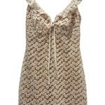 City Studios NWT City Studio White & Tan Floral Lace Mini Dress Size 3 Photo 0