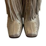 Jessica Simpson NWOT Gold Asire2 Rhinestone Embellished Fringe Boots, Sz… Photo 10