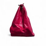 Red Leather Hobo Slouchy Adjustable Bag Tote Photo 1