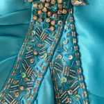 Masquerade Vintage Y2K Turquoise Blue Cinderella Gown Formal Dress 7 8 Photo 9
