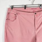 Woman Within  Plus Size 32W Capri Jeans Light Pink High Rise Natural Fit‎ 1133 Photo 4