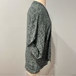 French Connection NWT  Green Fast Alligator Check Draped Kimono Blazer Size S/M Photo 3