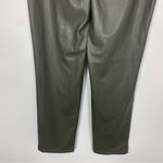 Marc New York Straight Leg Faux Leather Pants Dark Green Size 6 Photo 6
