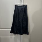 Rebecca Taylor Navy Blue Faux Leather Skirt Size 2 US $375 Photo 1