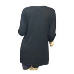 Global Chic by IMAN Touch of Cashmere Blk Sweater / Tunic with jeweled neckline. Black Size XS Photo 1