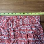 Free People  Women's Linen Blend Orange Printed Ankle Boho Summer Pants Size 6 Photo 6