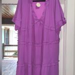 Oddi Orchid Purple V-neck Ruffle/tiered Dress💜 Photo 0