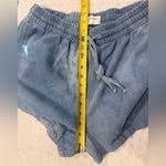 One Teaspoon Free People  Denim Boxer Shorts in Washed Blue Denim Photo 7