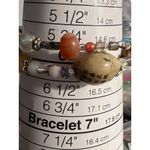 Multicolor Beaded Bracelet Memory Floral Chinese Script Designs Adjustable Photo 4