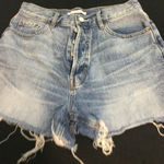 PacSun Ultra High Rise Vintage Denim Shorts Size 29 Button Fly Frayed Hem Photo 0