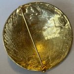 Kenneth Jay Lane Japanese Gold Tone Oriental Hat Brooch Photo 3