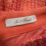 J.Crew  orange and pink plaid tweed No. 2 pencil skirt size 8 Photo 5