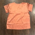 Ekouaer Elegant V-Neck Short Sleeve Top in Orange Photo 9