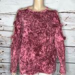 ODDY Size 2XL Pink & Purple Acid Wash Cage Long Sleeve Knit Top Shirt Photo 0