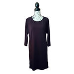 Michael Kors womens maroon 3/4 sleeve sheath shirt mini dress jersey stretch XS Purple Photo 1