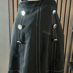 ZARA Black Mini-Skirt with Suspenders size small Photo 0