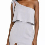 superdown Revolve  Jenna One Shoulder  Gray Mini Dress Sz XS Photo 0