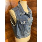 Faded Glory Vintage 80’s  Women’s Denim Button Down 100% Cotton Vest Size Large-R Photo 8