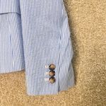 NWT J. Crew Factory cotton blazer notched lined blue white stripe blazer size 10 Photo 4