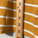 Zenana Outfitters women’s size small pullover short sleeve v-neck striped tee mustard color Photo 1