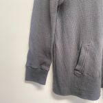 Lulu B Waffle Knit Half Zip Pull Over Top Gray Size M Photo 2