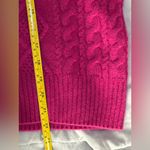 Rag and Bone Pierce Cashmere Magenta Cable Knit Sweater Size XL NWT Photo 5
