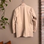 BOA | BECAUSE OF ALICE Leather Blazer Jacket White Size L Photo 6