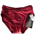 MiracleSuit New.  Pompei Red twist front bikini bottoms. Size 12. Retail $89 Photo 6