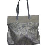 Stella & Dot  bag large shoulder gray gold leather Photo 0