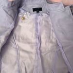 Chocolate Light Lavender Blazer with Gold Buttons Size M Photo 5