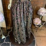 VINTAGE 1980'S VICTOR COSTA PINK, BLACK & GOLD METALLIC PRINT DRESS W/SHAWL (8) Pink Photo 9